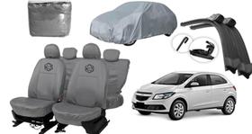 Kit Ônix 13-17 couro cinza + proteção e limpador incluso