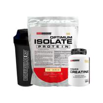 KIT Optimum Isolate Protein 900g + Power Creatina 100g + Coqueteleira - Bodybuilders