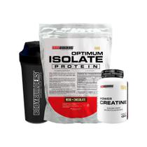 KIT Optimum Isolate Protein 900g + Power Creatina 100g + Coqueteleira - Bodybuilders