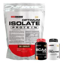 Kit Optimum Isolate Whey Protein 2kg + BCAA 100g + Power Creatina 100g - Bodybuilders Kit Optimum Isolate Whey Protein 2kg + BCAA 100g + Power Creatina 100g - Bodybuilders