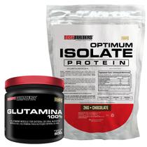 Kit Optimum Isolate Whey Protein 2kg + Glutamina 500g - Bodybuilders