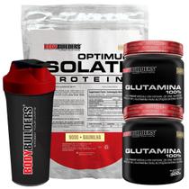 Kit Optimum Isolate Whey Protein 900G + 2X Glutamina 300G