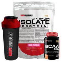 Kit Optimum Isolate Whey Protein 900g + BCAA 100g + Coqueteleira - Bodybuilders