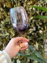 Kit opus tacas para vinho em cristal violeta 2pc - home&Co