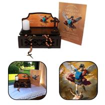 Kit Oração Quaresma de São Miguel Arcanjo - Oratório, Vela, Terço e Crucifixo Kit Oração Quaresma de São Miguel Arcanjo - Oratório, Vela, Terço e Crucifixo