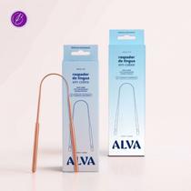 Kit Oral Care Alva Dupla 2 Raspadores de Língua de Cobre Prevenção de Cáries e Melhora no Hálito