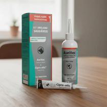 Kit Orelha Saudável Auritec 100ml+Cipro-otic 15g Syntec