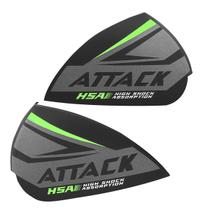 Kit Orelhas Laterais P/ Capacete New Attack Hsa Brilhante - Pro Tork