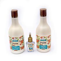 Kit Organic Hair Shampoo + Creme de Pentear + Reparador de Pontas Sérum - Cristal Line