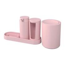 Kit Organização 4 Peças de Lavabo Banheiro Serene Moderno Kit Organização 4 Peças de Lavabo Banheiro Serene Moderno