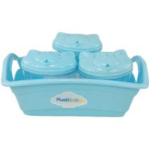 Kit organizador + 3 porta objetos bebê plastibaby Kit organizador + 3 porta objetos bebê plastibaby
