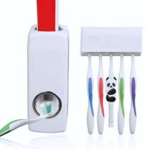Kit Organizador Banheiro Dispenser Creme Dental Escova Dente