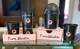 Kit organizador Barbie preto e rosa