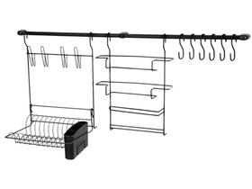 Kit Organizador de Cozinha Arthi - Black Edition Cook Home 9 Peças