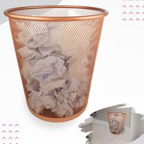 Kit organizador de escritorio rose gold, lixeiras aramada, porta caneta treco, bandeja porta papel, organizador de mesa Kit organizador de escritorio rose gold, lixeiras aramada, porta caneta treco, bandeja porta papel, organizador de mesa