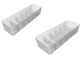 Kit Organizador de gavetas colmeia PEQUENO E MÉDIO LOGIC incolor natural OU