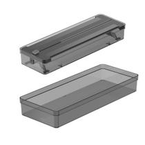 Kit Organizador De Gavetas E Cortador De Rolos Duplo - Fumê