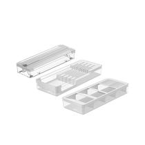Kit organizador de gavetas Ou 3 peças Linha Clear Kit organizador de gavetas Ou 3 peças Linha Clear