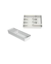 Kit organizador de gavetas porta talheres+porta facas branco Kit organizador de gavetas porta talheres+porta facas branco