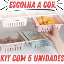 Kit Organizador de Geladeira Cesto Ventilado Verduras