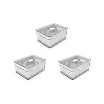 Kit Organizador de Geladeira Clear Fresh 2,2L 3Unidades OU