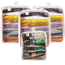 Kit Organizador de Guarda Roupa Tênis Camisas meias PVC Tamanhos 1 P 3 M Resistente Multiuso Kit Organizador de Guarda Roupa Tênis Camisas meias PVC Tamanhos 1 P 3 M Resistente Multiuso