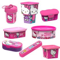 Kit Organizador de Lancheira 8 itens Hello Kitty Original