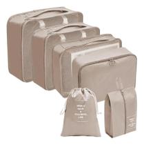 Kit Organizador de Mala, 7 Peças, Bolsa Organizadora para Viagem, Saco Organizador Viagem, Necessaire Organizadora Viagem