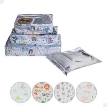 Kit Organizador De Mala Bebê Infantil Impermeável Com Zíper