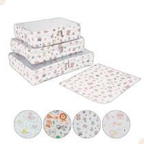 Kit Organizador De Mala Bebê Infantil Impermeável Com Zíper