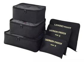 Kit Organizador De Mala Bolsa Viagem 6 Pçs Necessaire