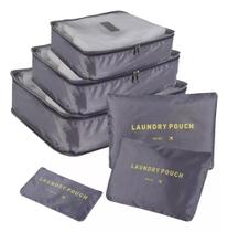 Kit Organizador De Mala Bolsa Viagem 6 Pçs Necessaire