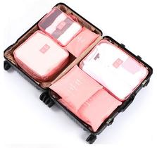 Kit Organizador de Mala com 6 peças - Rosa Bebê - Loladecor