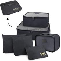 Kit Organizador de Mala para Viagem Jacki Design Poliéster 6 Peças