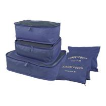 Kit Organizador de Mala Viagem 6 Pçs Necessaire Bolsa Saco Mochila - travel
