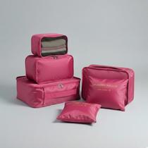 Kit Organizador De Mala Viagem 6 Peças Impermeável Necessaire