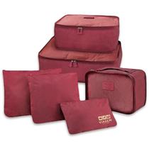 Kit Organizador De Malas 6 Peças Viagem Necessaire Jacki Design Kit Organizador De Malas 6 Peças Viagem Necessaire Jacki Design