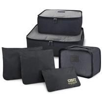 Kit Organizador de Malas com 6 Peças Viagem Necessaire Preto