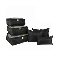 Kit Organizador De Malas Para Viagem Com 6 Peças Preto Kit Organizador De Malas Para Viagem Com 6 Peças Preto
