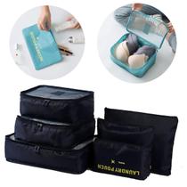 Kit Organizador de Malas para Viagem com 6 Peças