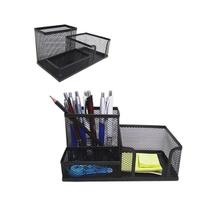 Kit Organizador De Metal Preto de Mesa 3 Partes Para Escritório Kit Organizador De Metal Preto de Mesa 3 Partes Para Escritório