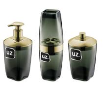Kit Organizador de Pia Banheiro UZ Dispenser Sabonete Liquido Porta Escova Porta Algodão Decoração - UZ Utilidades