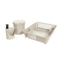 Kit Organizador de Pia Coza Basic Light Gray 3 Peças 1468 Kit Organizador de Pia Coza Basic Light Gray 3 Peças 1468