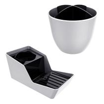 Kit Organizador De Pia Detergente + Escorredor Talheres - Branco Crippa Kit Organizador De Pia Detergente + Escorredor Talheres - Branco Crippa