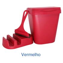 Kit Organizador de Pia Elegance 3 em 1 Lixeira 4,8L, Rodinho e Porta Detergente Kit Organizador de Pia Elegance 3 em 1 Lixeira 4,8L, Rodinho e Porta Detergente