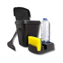 Kit Organizador De Pia Porta Bucha Dispense E Cestinho Para Lixo Black 3 Peças Kit Organizador De Pia Porta Bucha Dispense E Cestinho Para Lixo Black 3 Peças