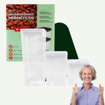 Kit Organizador Hermético Dubai 5 Litros pote plástico organizador de cozinha empilhável vedação