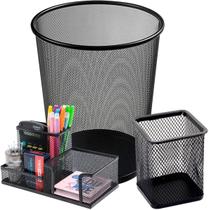 Kit Organizador Home Office Lixeira Porta Treco Porta Lápis Gv Office