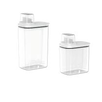 Kit Organizador Lavanderia Dispenser 2,3L e 1,5L Multiuso Limpeza com Copo Medidor
