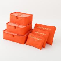 Kit Organizador Mala Viagem 6 Peças Saquinhos Nécessaire Roupas Compacto Dobrável Leve Portátil Nylon